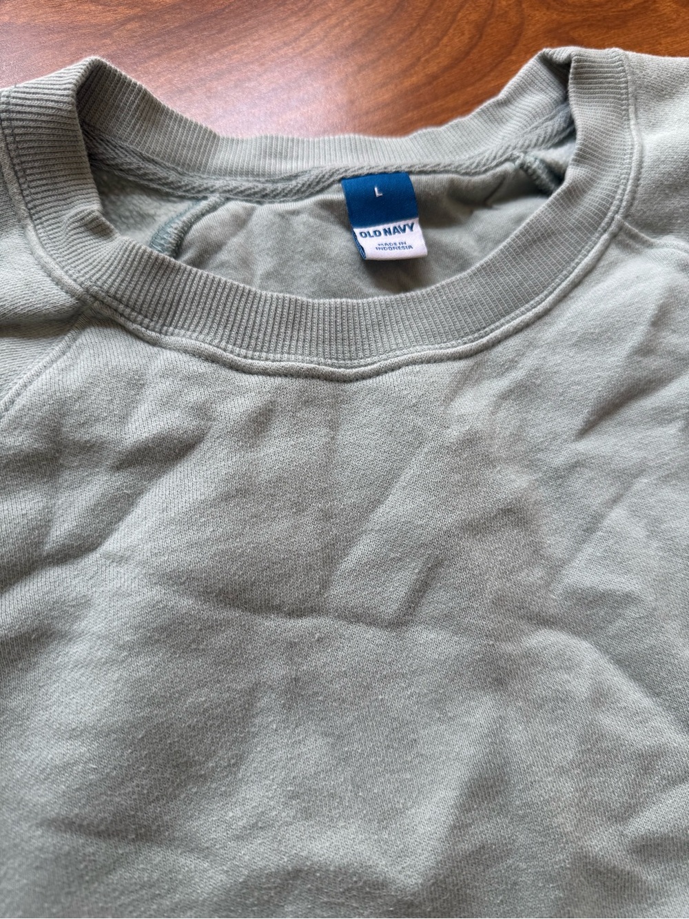 Old Navy Women’s Crewneck Sweatshirt in Light Sage Green